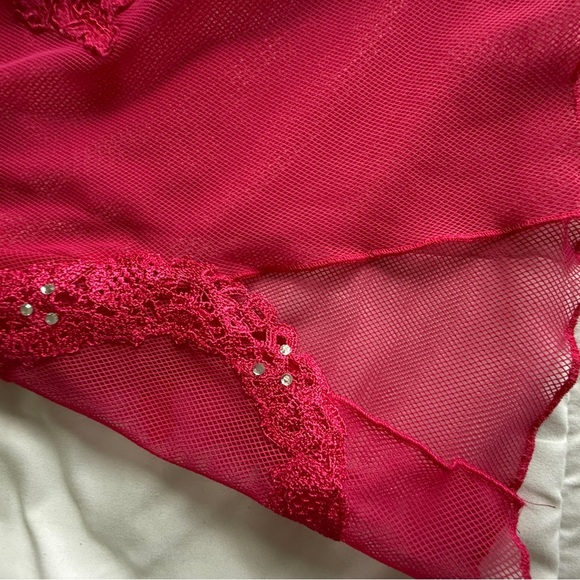 Vintage Victoria’s Secret Mesh Embroidered Babydoll Slip Women’s S Y2K Pink - Picture 8 of 13